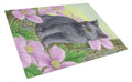 Chartruex Kitten Cutting Board Tempered Glass Kitchen Cutting Surface, Heat Resistant Chopping, Non-Slip Feet, Food Prep & Serving