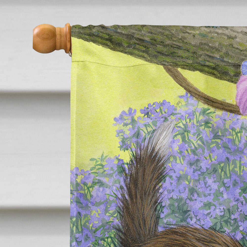 Sheltie Puppies House Flag 28x40 Porch Sleeve Pole Decorative Outside Yard Banner Artwork Wall Hanging, Polyester