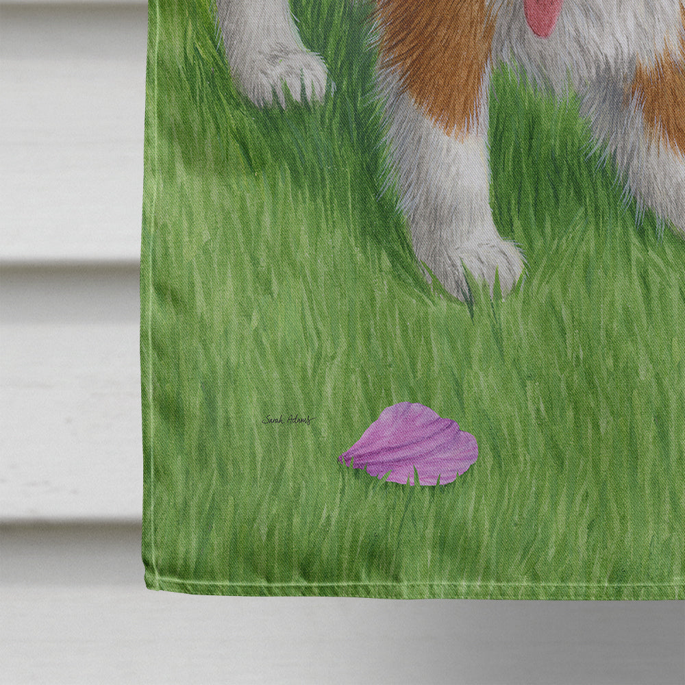 Sheltie Puppies House Flag 28x40 Porch Sleeve Pole Decorative Outside Yard Banner Artwork Wall Hanging, Polyester