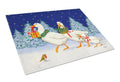 Three Geese & Gifts Cutting Board Tempered Glass Kitchen Cutting Surface, Heat Resistant Chopping, Non-Slip Feet, Food Prep & Serving