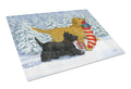 Golden Retriever Keep Up There, Scottie! Cutting Board Tempered Glass Kitchen Cutting Surface, Heat Resistant Chopping, Non-Slip Feet, Food Prep & Serving
