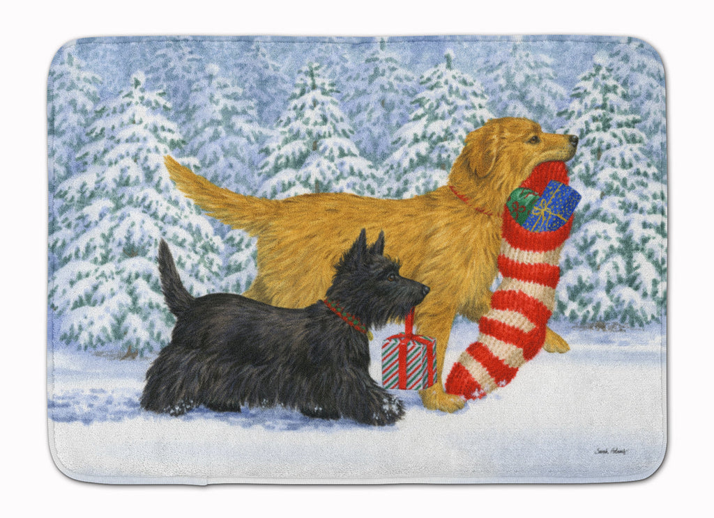 Golden Retriever Keep Up There, Scottie! Memory Foam Kitchen Mat Machine Washable Anti-Fatigue Cushion Comfort Bath or Kitchen Rug