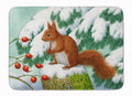 Winter Red Squirrel Memory Foam Kitchen Mat Machine Washable Anti-Fatigue Cushion Comfort Bath or Kitchen Rug