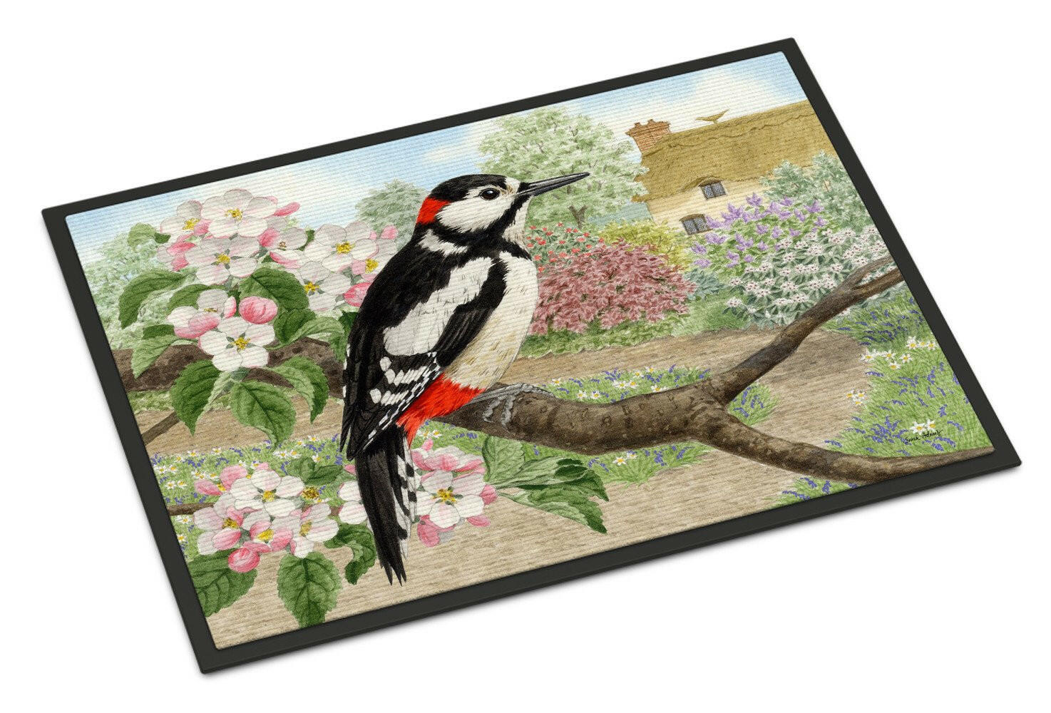 Woodpecker Doormat Indoor Outdoor 18H X 27W Front Door Mat Rugs for Entryway, Non Slip Washable