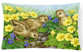 Pheasant Chicks Decorative Throw Pillow 12x16 Indoor Outdoor Accent Cushion, Fabric Cover with Insert for Sofa, Bed, Porch & Living Room