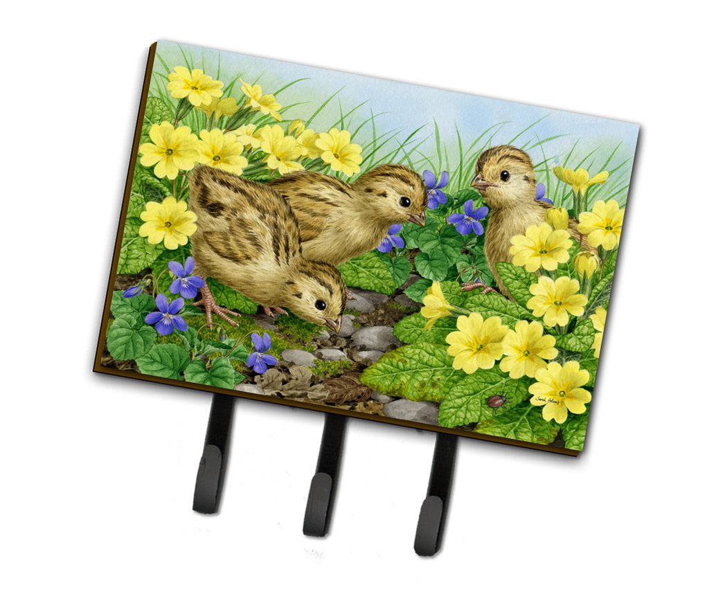 Pheasant Chicks Leash or Key Holder Wall Hooks, Coat Rack Wall Mount, for Hanging Keys, Towels, Aprons, Leashes