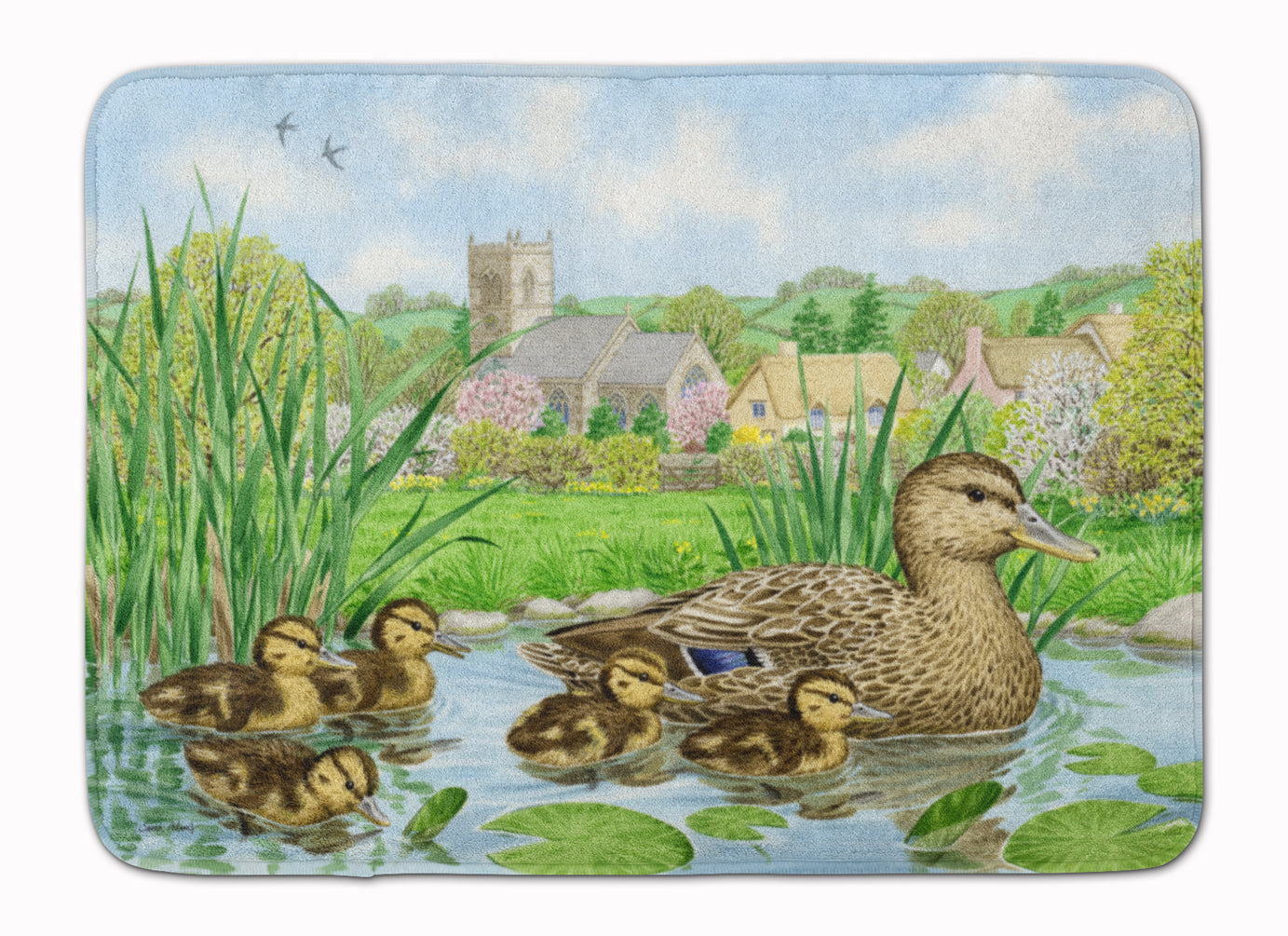 Mallard Duck Memory Foam Kitchen Mat Machine Washable Anti-Fatigue Cushion Comfort Bath or Kitchen Rug