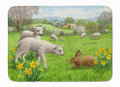 Lambs, Sheep and Rabbit Hare Memory Foam Kitchen Mat Machine Washable Anti-Fatigue Cushion Comfort Bath or Kitchen Rug