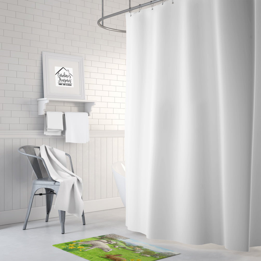Lambs, Sheep and Rabbit Hare Memory Foam Kitchen Mat Machine Washable Anti-Fatigue Cushion Comfort Bath or Kitchen Rug