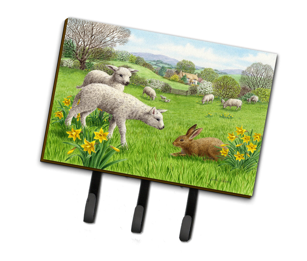Lambs, Sheep and Rabbit Hare Leash or Key Holder Wall Hooks, Coat Rack Wall Mount, for Hanging Keys, Towels, Aprons, Leashes