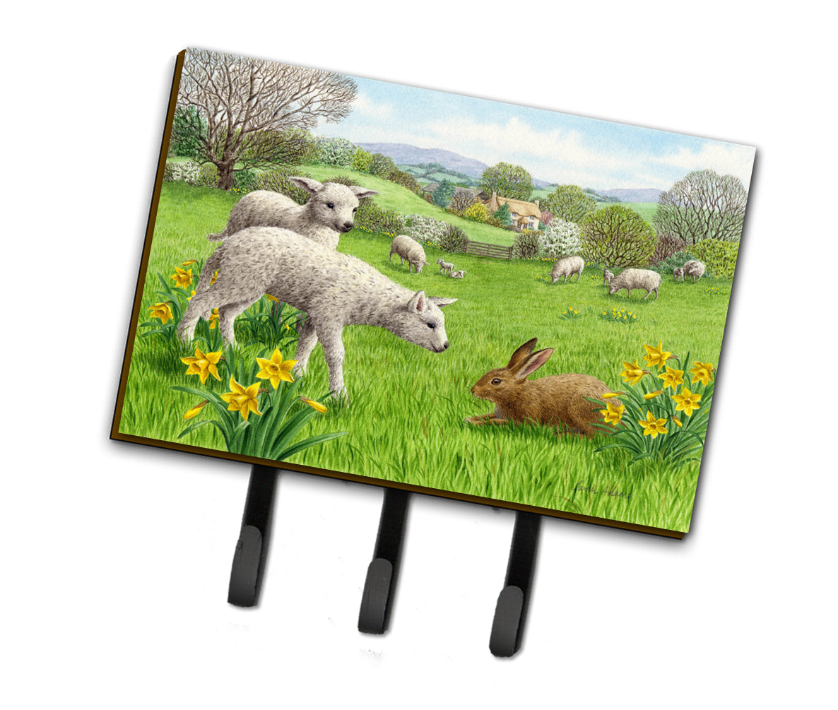 Lambs, Sheep and Rabbit Hare Leash or Key Holder Wall Hooks, Coat Rack Wall Mount, for Hanging Keys, Towels, Aprons, Leashes