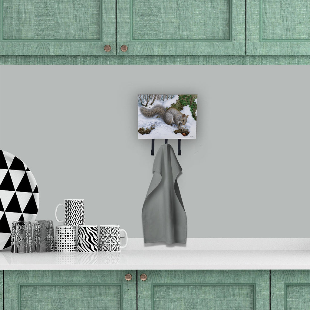 Grey Squirrel Leash or Key Holder Wall Hooks, Coat Rack Wall Mount, for Hanging Keys, Towels, Aprons, Leashes