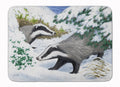 Badgers in the snow Memory Foam Kitchen Mat Machine Washable Anti-Fatigue Cushion Comfort Bath or Kitchen Rug