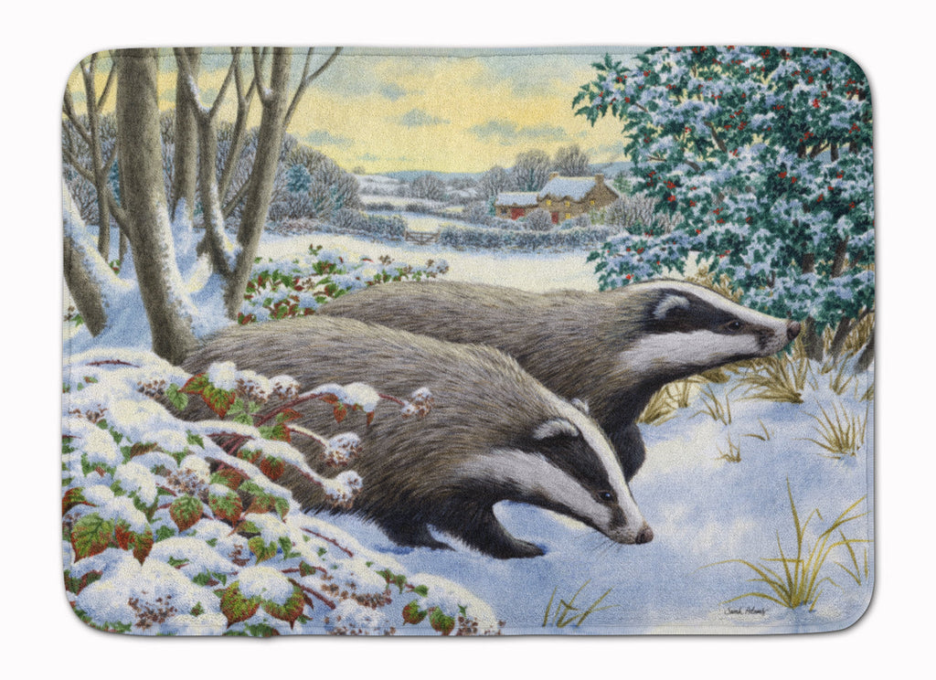 Winter Badgers Memory Foam Kitchen Mat Machine Washable Anti-Fatigue Cushion Comfort Bath or Kitchen Rug