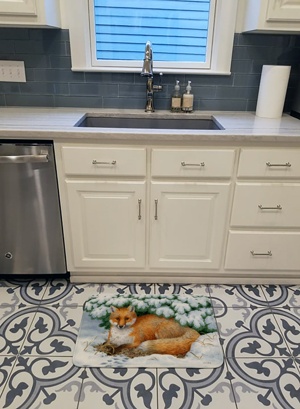 Winter Fox Memory Foam Kitchen Mat Machine Washable Anti-Fatigue Cushion Comfort Bath or Kitchen Rug