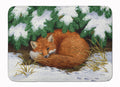 Naptime Fox Memory Foam Kitchen Mat Machine Washable Anti-Fatigue Cushion Comfort Bath or Kitchen Rug