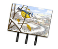 Winter Eurasian Blue Tit Leash or Key Holder Wall Hooks, Coat Rack Wall Mount, for Hanging Keys, Towels, Aprons, Leashes