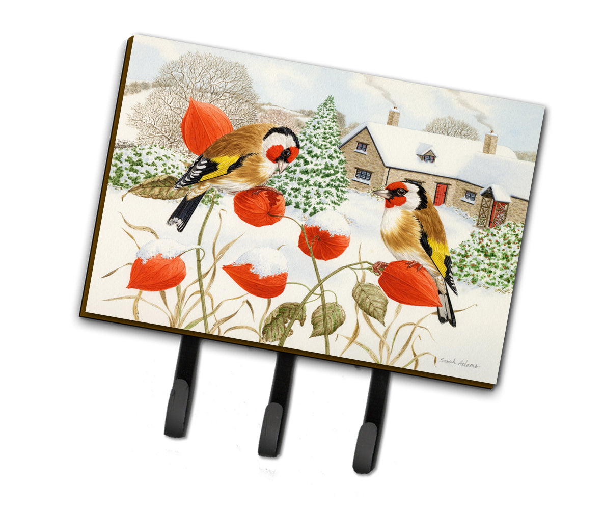 European Goldfinches Leash or Key Holder Wall Hooks, Coat Rack Wall Mount, for Hanging Keys, Towels, Aprons, Leashes