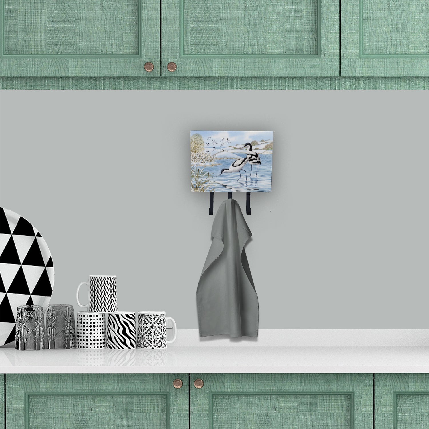 Avocet Leash or Key Holder Wall Hooks, Coat Rack Wall Mount, for Hanging Keys, Towels, Aprons, Leashes