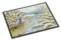 Blue Heron by the Water Doormat Indoor Outdoor 24H X 36W Front Door Mat Rugs for Entryway, Non Slip Washable Low Pile,