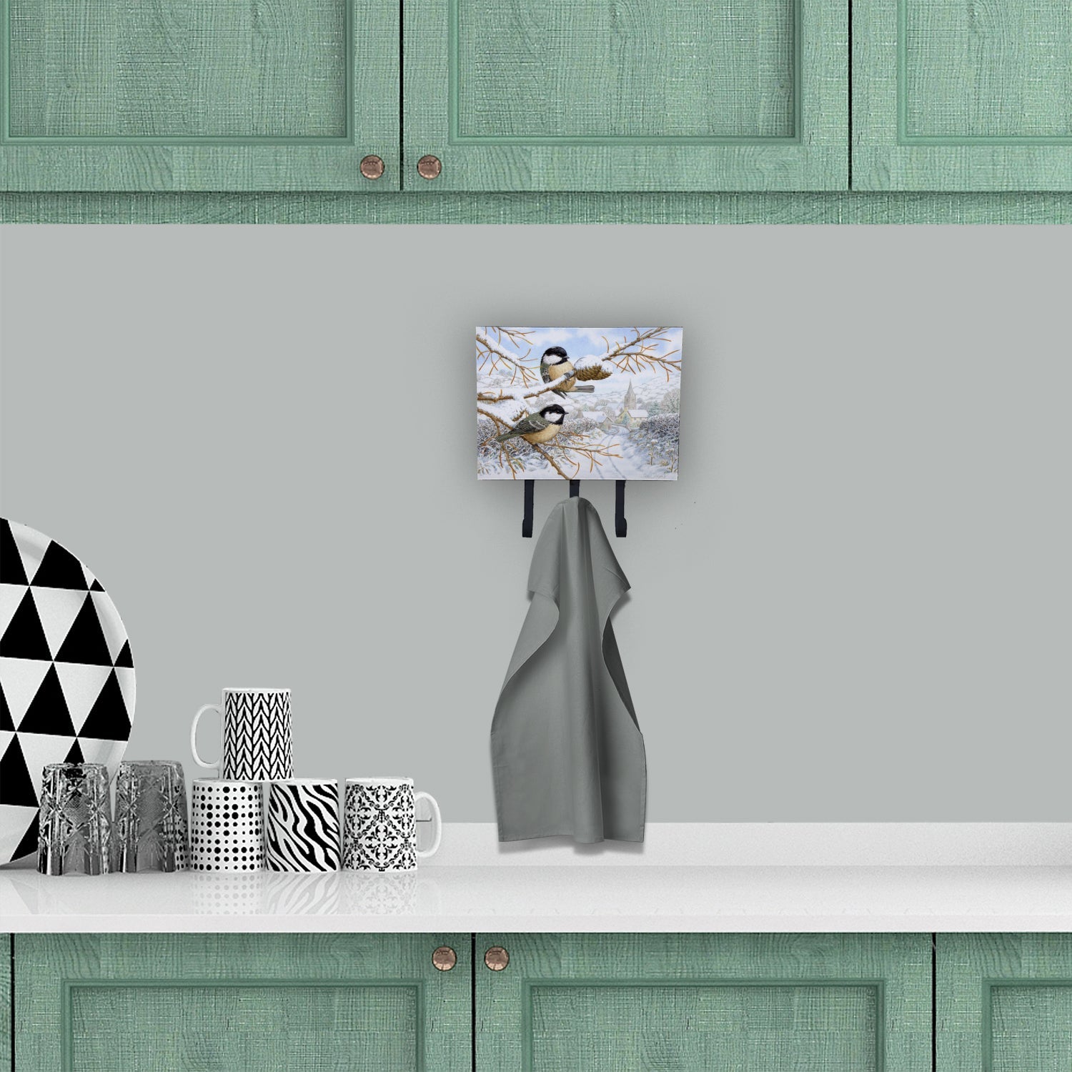 Coal Tits Leash or Key Holder Wall Hooks, Coat Rack Wall Mount, for Hanging Keys, Towels, Aprons, Leashes