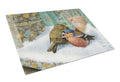 Chaffinches Cutting Board Tempered Glass Kitchen Cutting Surface, Heat Resistant Chopping, Non-Slip Feet, Food Prep & Serving