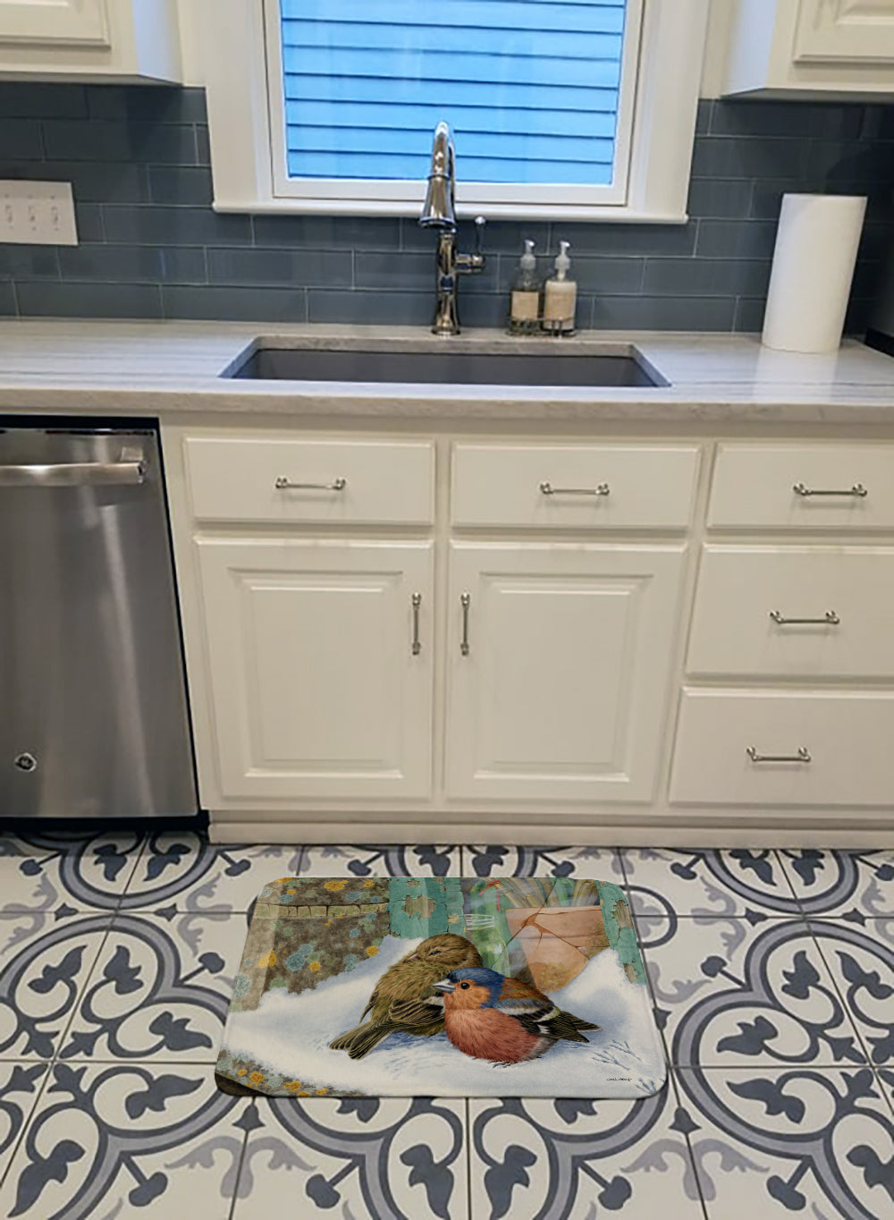 Chaffinches Memory Foam Kitchen Mat Machine Washable Anti-Fatigue Cushion Comfort Bath or Kitchen Rug