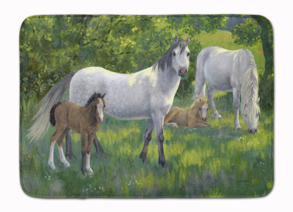 Group of Horses Memory Foam Kitchen Mat Machine Washable Anti-Fatigue Cushion Comfort Bath or Kitchen Rug