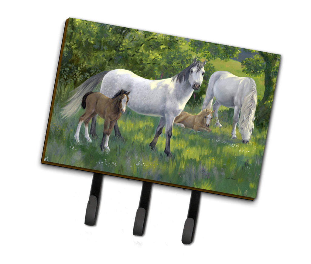 Group of Horses Leash or Key Holder Wall Hooks, Coat Rack Wall Mount, for Hanging Keys, Towels, Aprons, Leashes