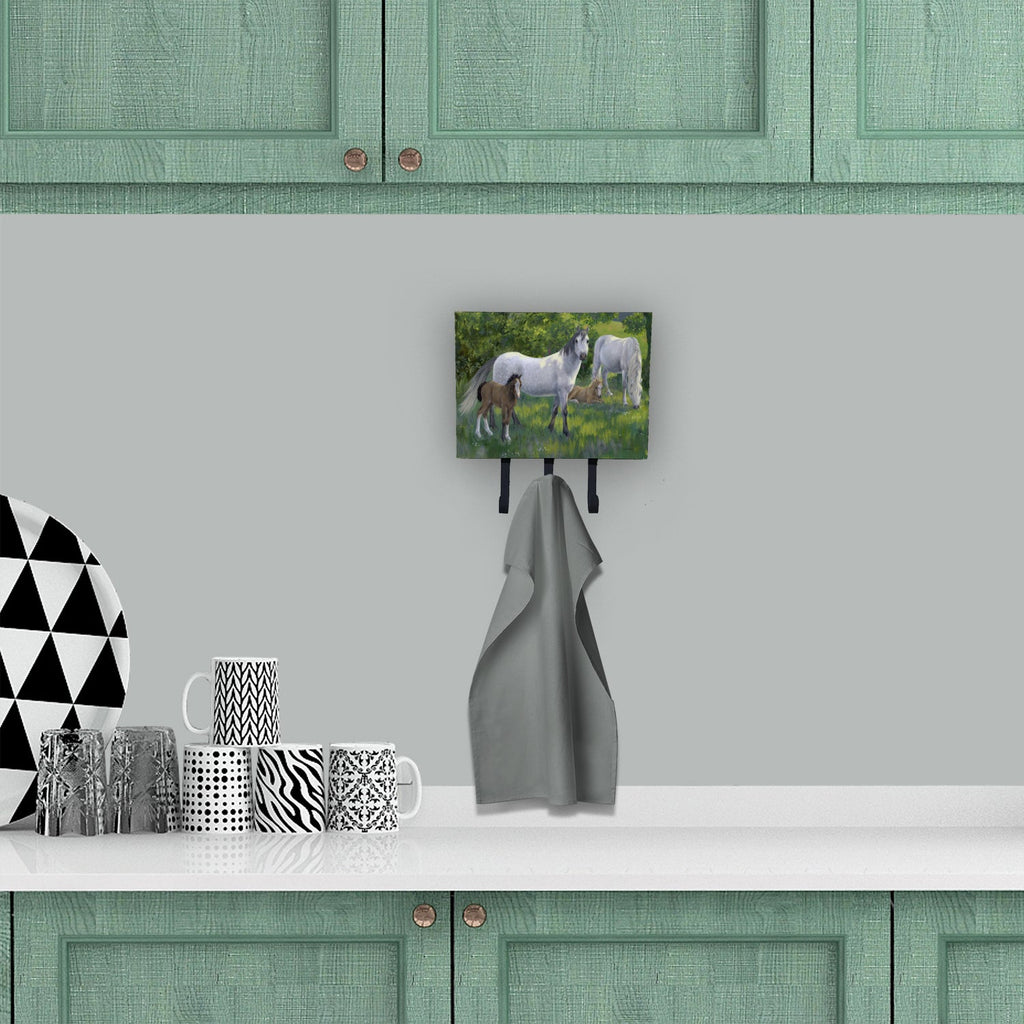Group of Horses Leash or Key Holder Wall Hooks, Coat Rack Wall Mount, for Hanging Keys, Towels, Aprons, Leashes