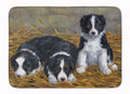 Border Collie Puppies Memory Foam Kitchen Mat Machine Washable Anti-Fatigue Cushion Comfort Bath or Kitchen Rug