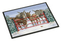 Donkeys and Robin Doormat Indoor Outdoor 18H X 27W Front Door Mat Rugs for Entryway, Non Slip Washable