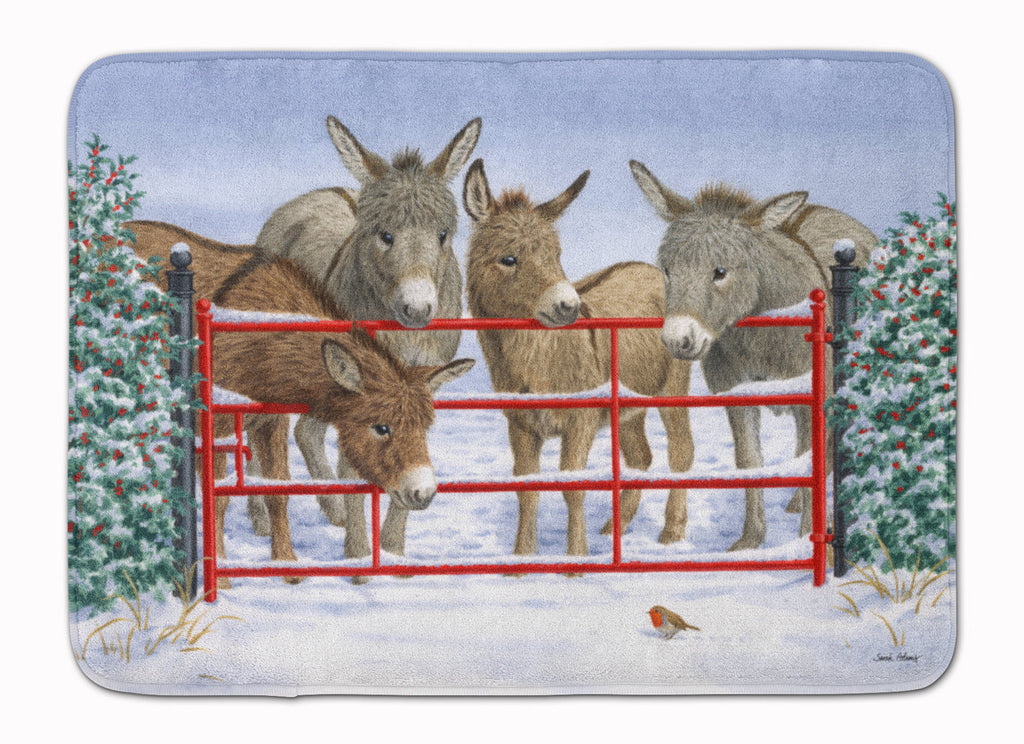 Donkeys and Robin Memory Foam Kitchen Mat Machine Washable Anti-Fatigue Cushion Comfort Bath or Kitchen Rug