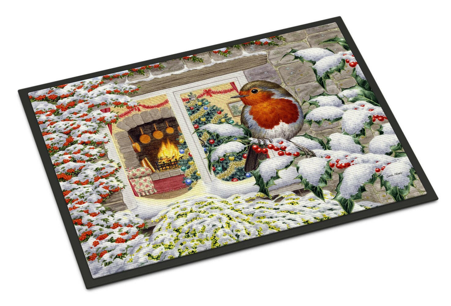 European Robin Doormat Indoor Outdoor 24H X 36W Front Door Mat Rugs for Entryway, Non Slip Washable Low Pile,