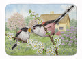 Long Tailed Tits Memory Foam Kitchen Mat Machine Washable Anti-Fatigue Cushion Comfort Bath or Kitchen Rug
