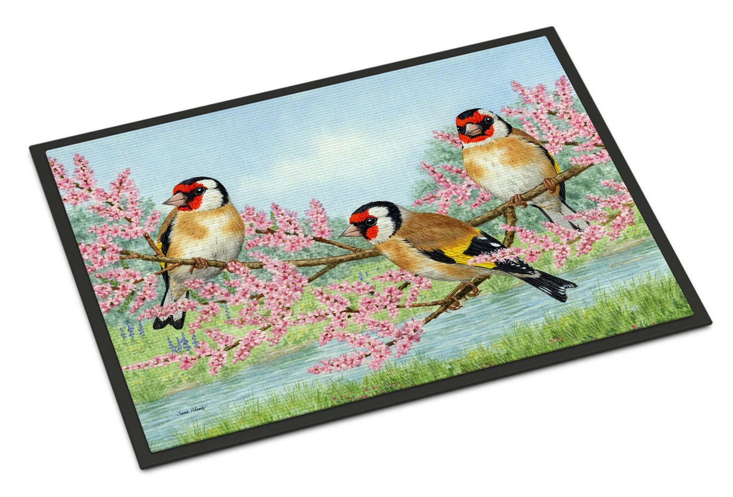 European Goldfinch Doormat Indoor Outdoor 18H X 27W Front Door Mat Rugs for Entryway, Non Slip Washable