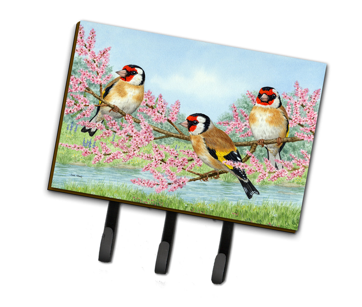 European Goldfinch Leash or Key Holder Wall Hooks, Coat Rack Wall Mount, for Hanging Keys, Towels, Aprons, Leashes