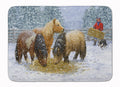 Shetland Ponies Memory Foam Kitchen Mat Machine Washable Anti-Fatigue Cushion Comfort Bath or Kitchen Rug