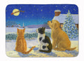 Golden Retriever and kittens Watching Santa Memory Foam Kitchen Mat Machine Washable Anti-Fatigue Cushion Comfort Bath or Kitchen Rug