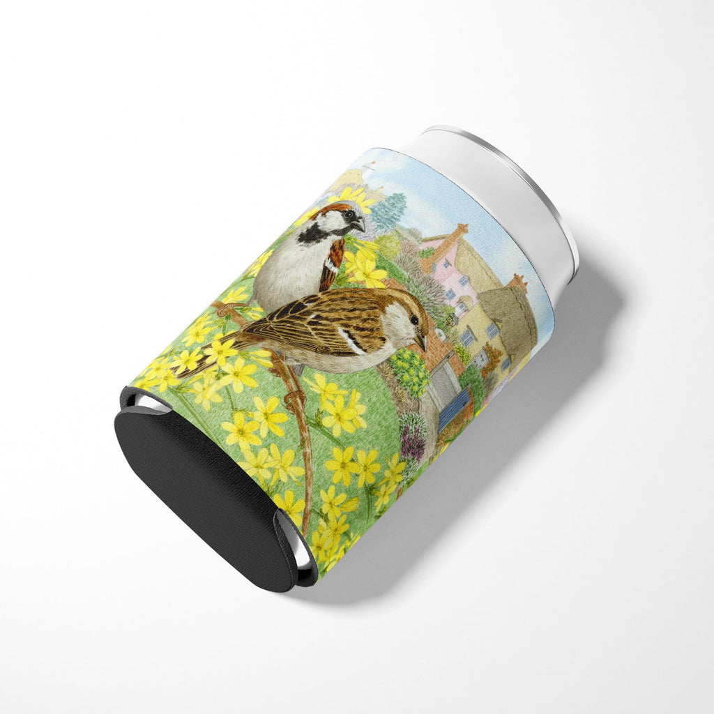 House Sparrows by Sarah Adams Can or Bottle Hugger Cooler Sleeve for Standard 12 oz Cans, Insulated Foam Beer & Soda Can Hugger Reusable