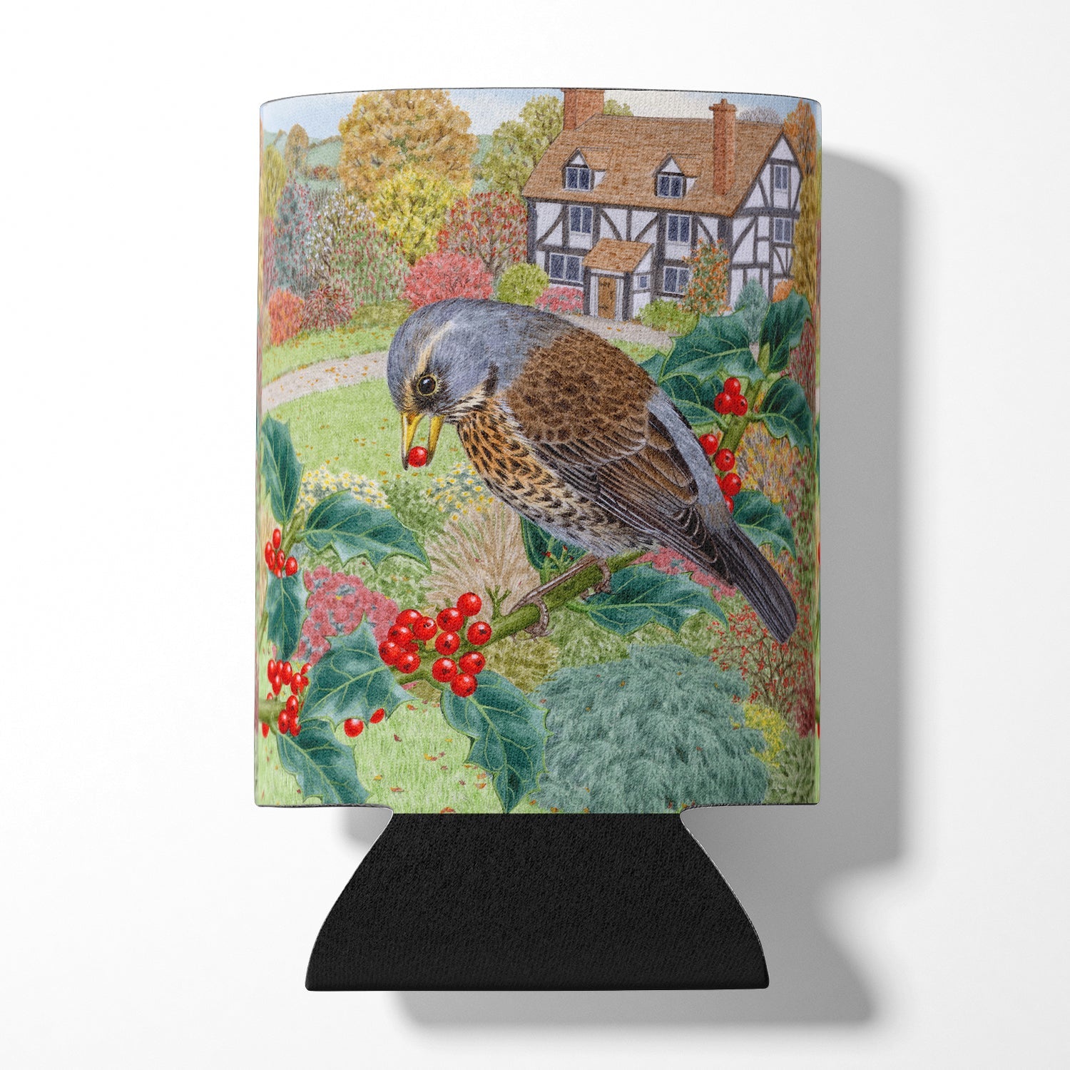 Fieldfare by Sarah Adams Can or Bottle Hugger Cooler Sleeve for Standard 12 oz Cans, Insulated Foam Beer & Soda Can Hugger Reusable