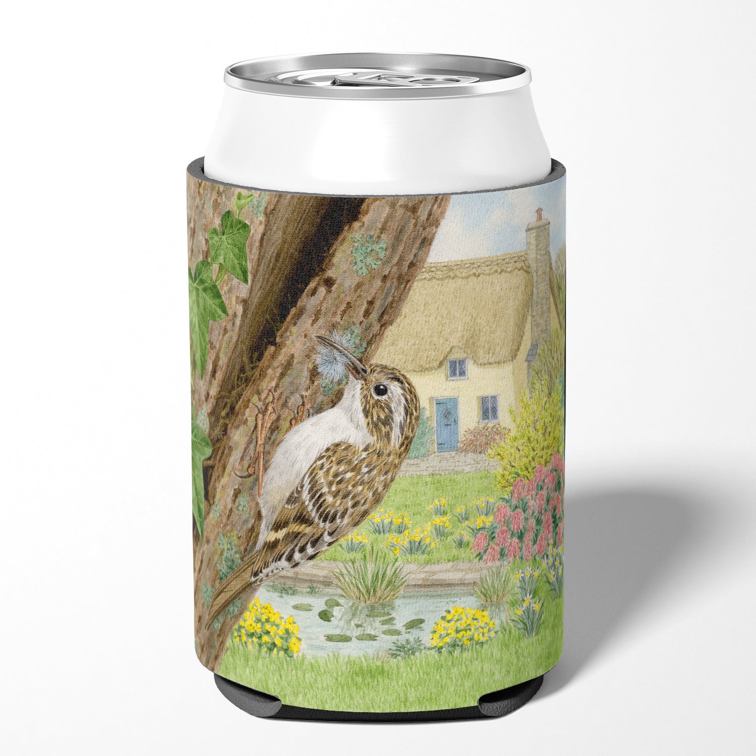 Treecreeper by Sarah Adams Can or Bottle Hugger Cooler Sleeve for Standard 12 oz Cans, Insulated Foam Beer & Soda Can Hugger Reusable