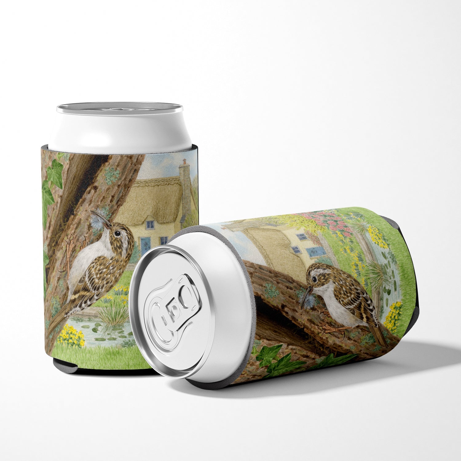 Treecreeper by Sarah Adams Can or Bottle Hugger Cooler Sleeve for Standard 12 oz Cans, Insulated Foam Beer & Soda Can Hugger Reusable