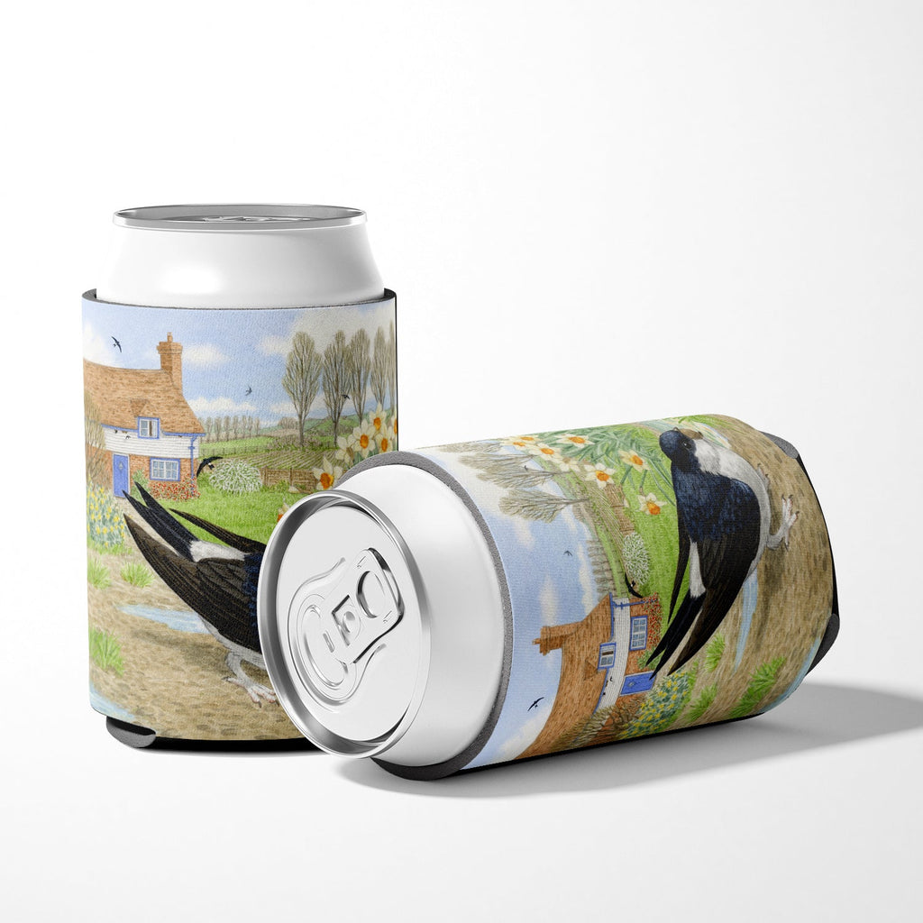 House Martin by Sarah Adams Can or Bottle Hugger Cooler Sleeve for Standard 12 oz Cans, Insulated Foam Beer & Soda Can Hugger Reusable