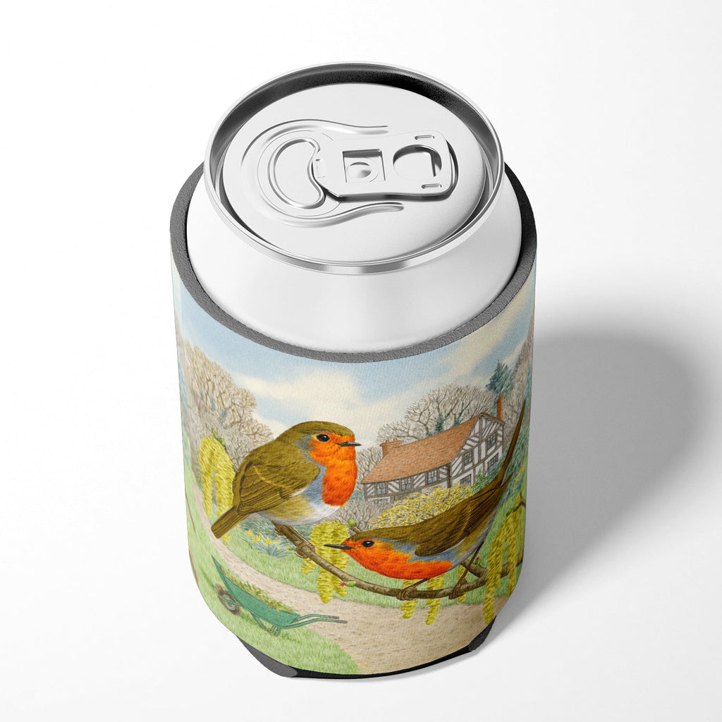 European Robin by Sarah Adams Can or Bottle Hugger Cooler Sleeve for Standard 12 oz Cans, Insulated Foam Beer & Soda Can Hugger Reusable