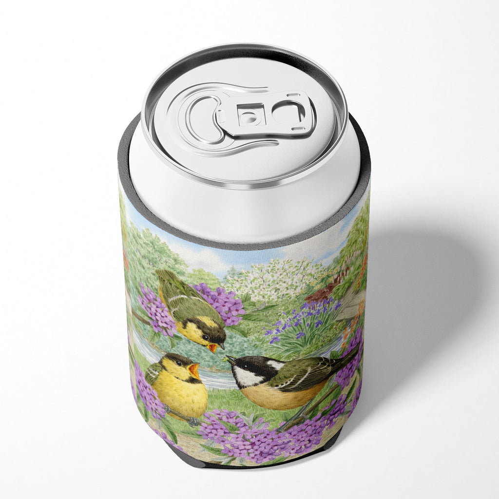 Coal Tits Feeding Time Can or Bottle Hugger Cooler Sleeve for Standard 12 oz Cans, Insulated Foam Beer & Soda Can Hugger Reusable