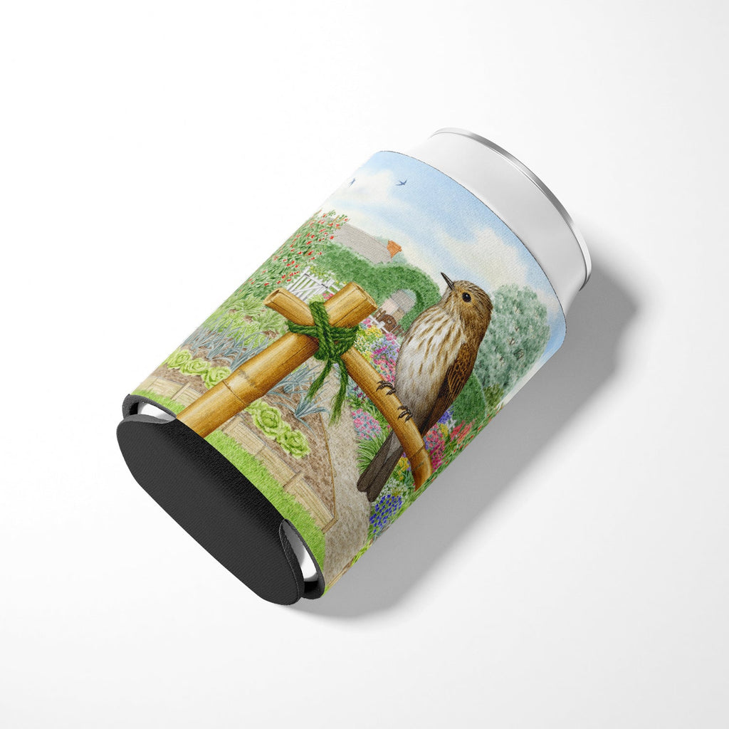 Spotted Flycatcher by Sarah Adams Can or Bottle Hugger Cooler Sleeve for Standard 12 oz Cans, Insulated Foam Beer & Soda Can Hugger Reusable