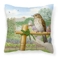 Spotted Flycatcher by Sarah Adams Decorative Throw Pillow 18x18 Indoor Outdoor Accent Cushion, Fabric Cover with Insert for Sofa, Bed, Porch & Living Room