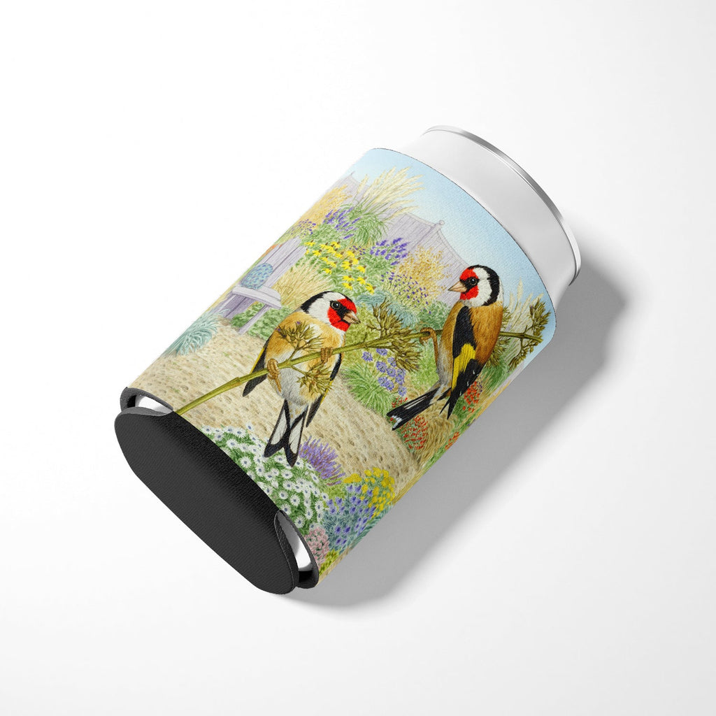 European Goldfinches by Sarah Adams Can or Bottle Hugger Cooler Sleeve for Standard 12 oz Cans, Insulated Foam Beer & Soda Can Hugger Reusable