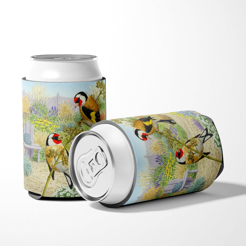 European Goldfinches by Sarah Adams Can or Bottle Hugger Cooler Sleeve for Standard 12 oz Cans, Insulated Foam Beer & Soda Can Hugger Reusable